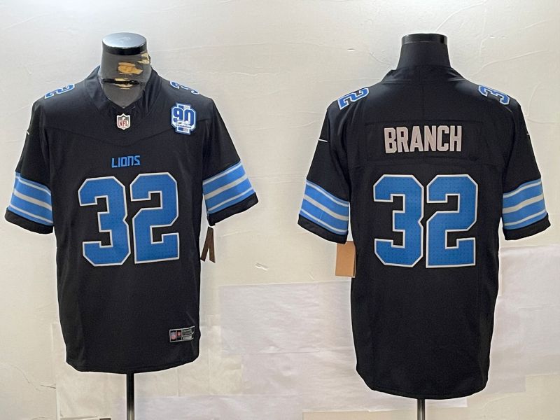 Men Detroit Lions #32 Branch Black three generations 2024 Nike Limited NFL Jersey style 3->detroit lions->NFL Jersey